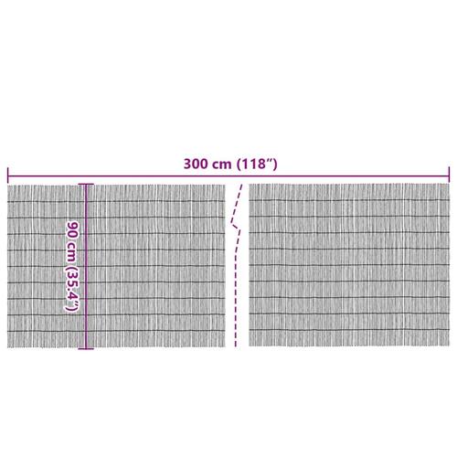 Havehegn 300x90 cm siv