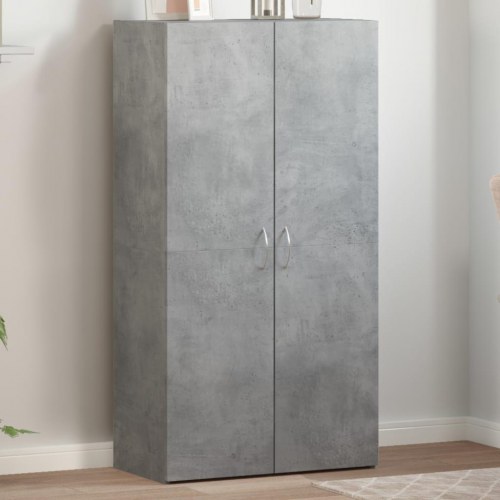 Arkivskab 60×32×115 cm i konstrueret træ - betongrå