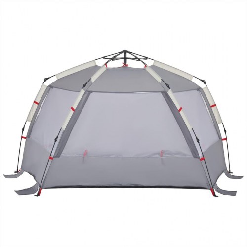 3-personers campingtelt vandafvisende quick-release grå