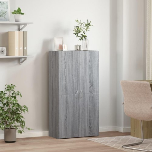 Arkivskab 60×32×115 cm - konstrueret træ, grå sonoma-eg