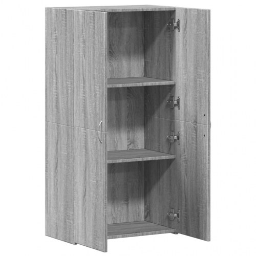 Arkivskab 60×32×115 cm - konstrueret træ, grå sonoma-eg