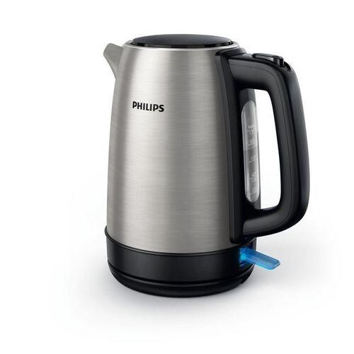 Kedel Philips HD9350/90 1,7L 2200W Inox Sort Stål Rustfrit stål polypropylen 2200 W 1,7 L