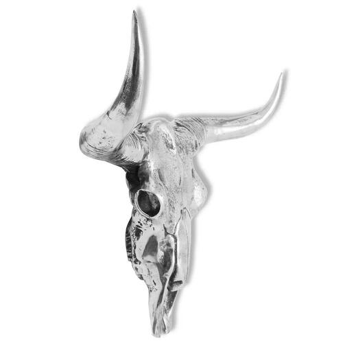 Kranie-dekoration vægmonteret aluminium sølv