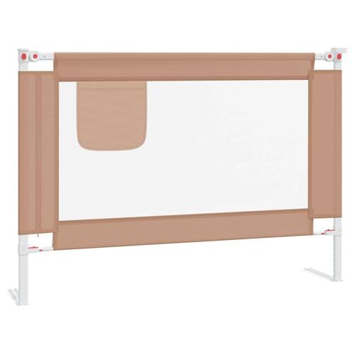 Sengehest til børneseng 90x25 cm stof gråbrun