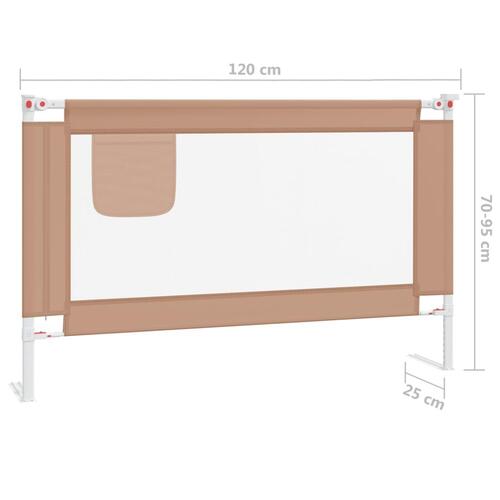 Sengehest 120x25 cm stof gråbrun