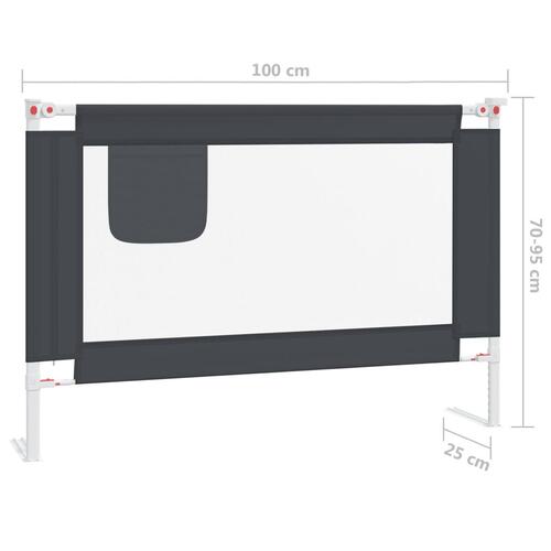 Sengehest 100x25 cm stof mørkegrå