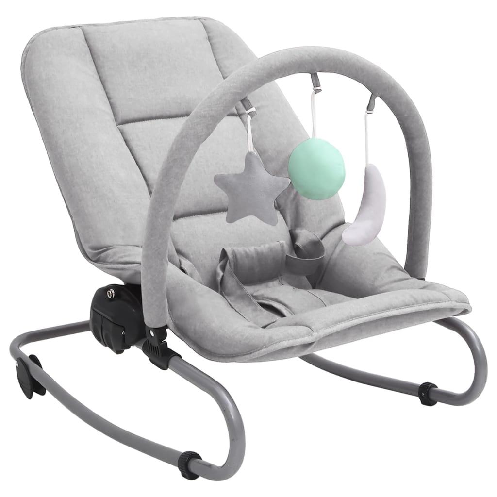 Skråstol til baby stål lysegrå