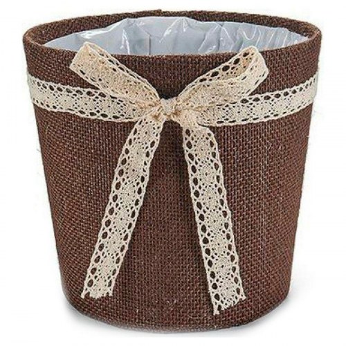 Ibergarden urtepotte - grå/natur/chokolade, 18 × 17 × 18 cm