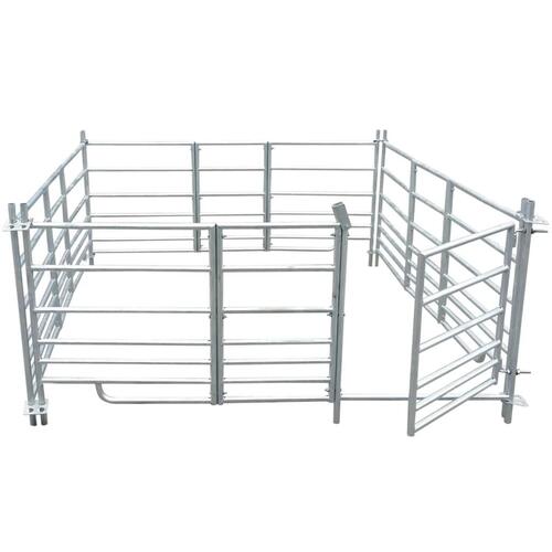Fåreindhegning med 4 paneler galvaniseret stål 183x183x92 cm