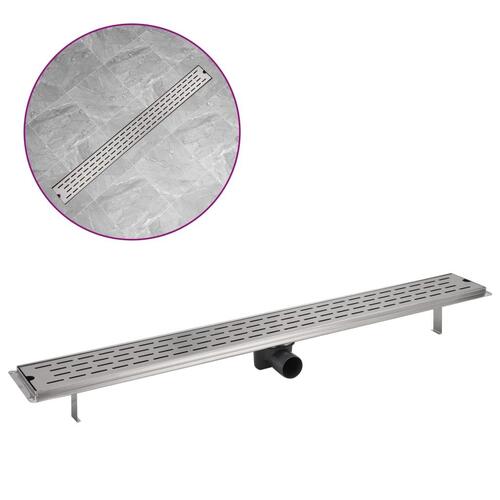 Lineært bruseafløb 1030x140 mm rustfrit stål