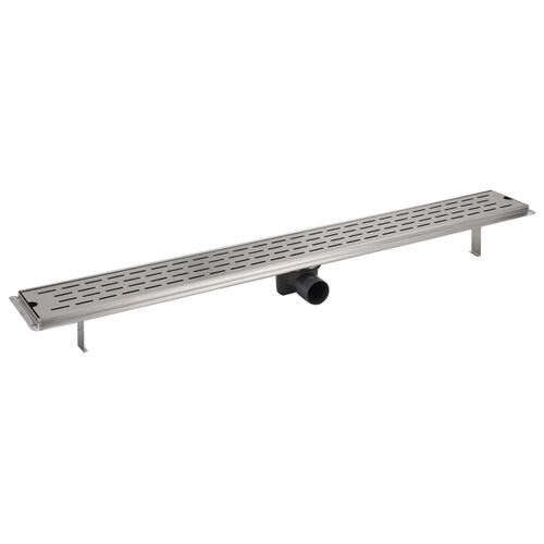 Lineært bruseafløb 1030x140 mm rustfrit stål