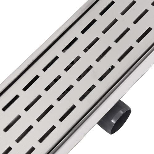 Lineært bruseafløb 1030x140 mm rustfrit stål