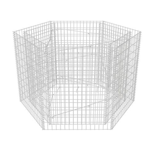 Sekskantet gabion-højbed 160x134x100 cm