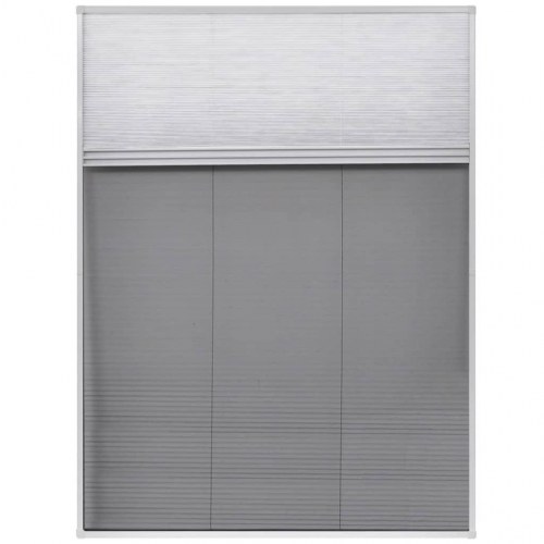 Plisseret insektnet til vinduer aluminium 60 x 80 cm med afskygning