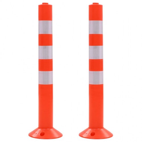 Trafikkegler 2 stk. plastik 75 cm