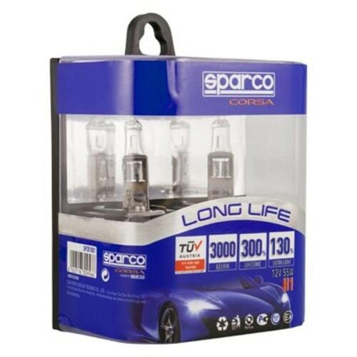 Pære til køretøj Sparco Long Life E-Mark H1 12V 55W 3000K