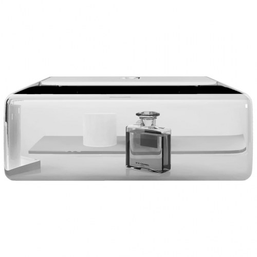 Håndvask med vandhanehul 38 x 30 x 11,5 cm keramik sølvfarvet