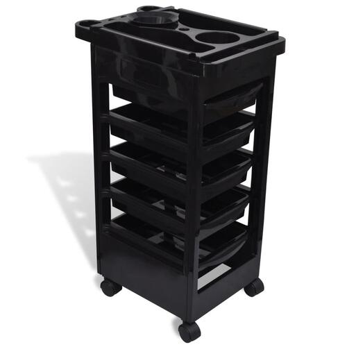 Plastiktrolley med hjul til frisørsaloner