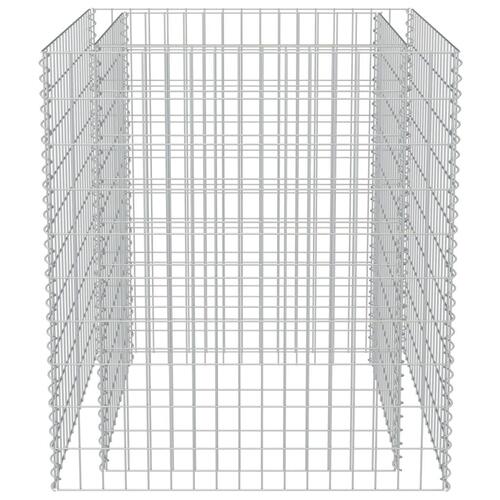 Gabion-højbed 90x90x100 cm galvaniseret stål