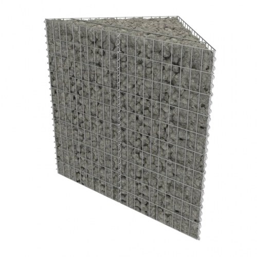 Gabion-højbed 75x75x100 cm galvaniseret stål