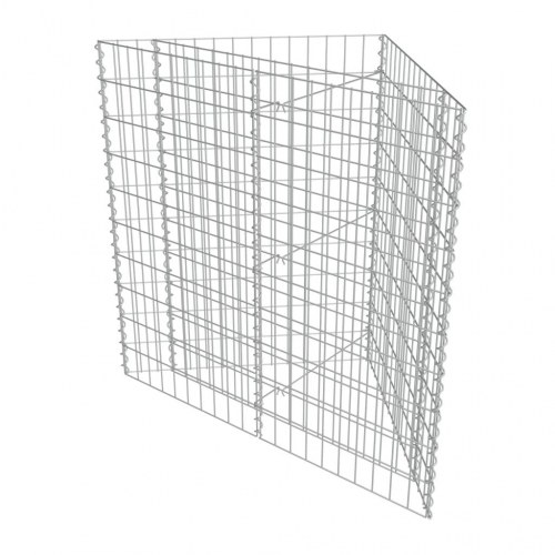 Gabion-højbed 75x75x100 cm galvaniseret stål