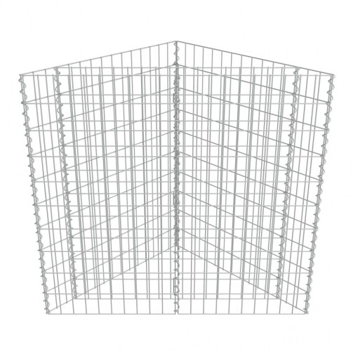 Gabion-højbed 75x75x100 cm galvaniseret stål