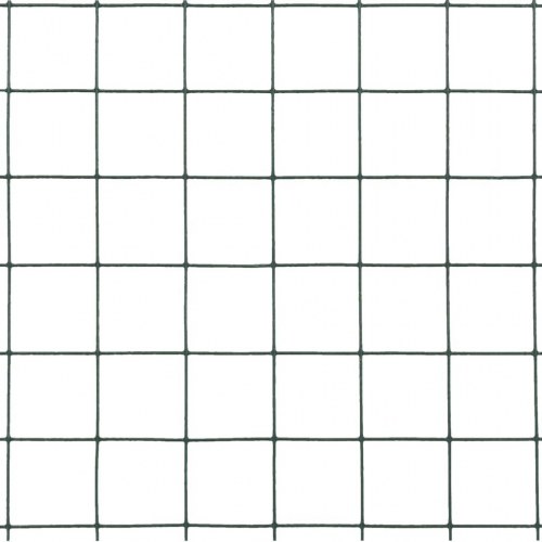 Hønsenet stål med PVC-belægning 25 x 1,5 m grøn