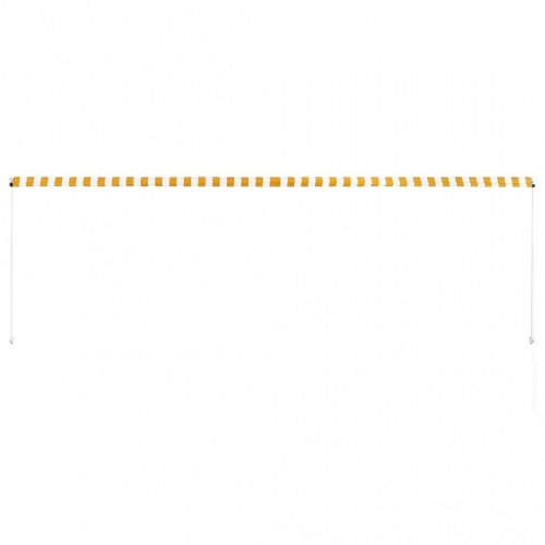 Foldemarkise 400x150 cm gul og hvid