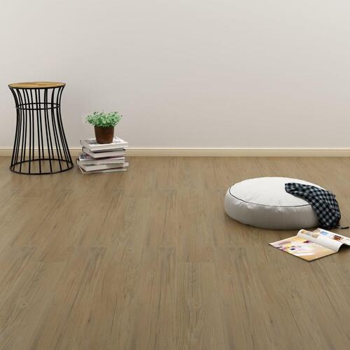 Klikgulv 3,51 m² 4 mm PVC naturfarvet brun