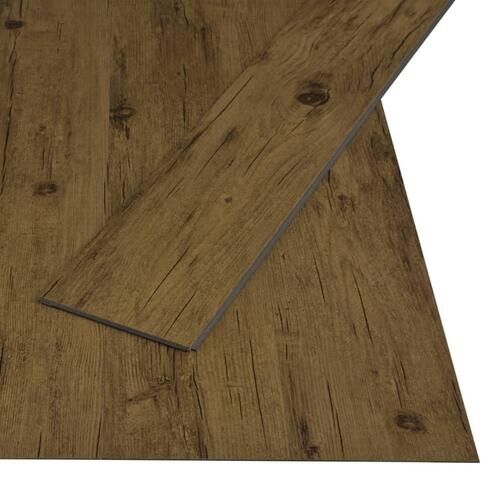 Klikgulv 3,51 m² 4 mm PVC naturfarvet brun