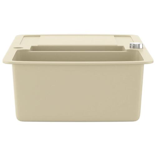 Køkkenvask granit dobbelt vask beige