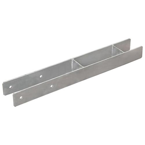 Hegnspløkker 6 stk. 7x6x60 cm galvaniseret stål sølvfarvet