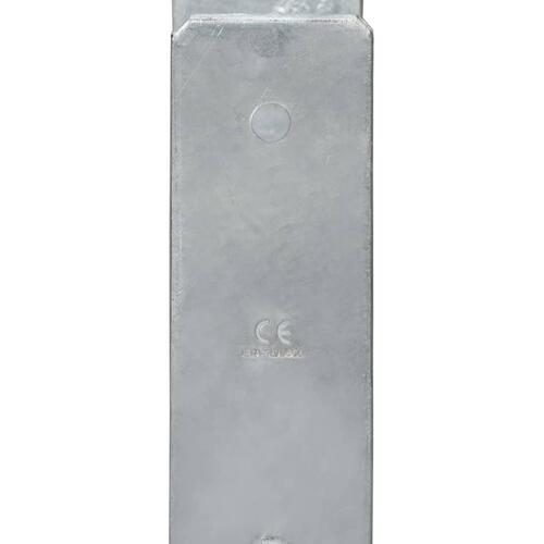 Hegnspløkker 6 stk. 7x6x60 cm galvaniseret stål sølvfarvet