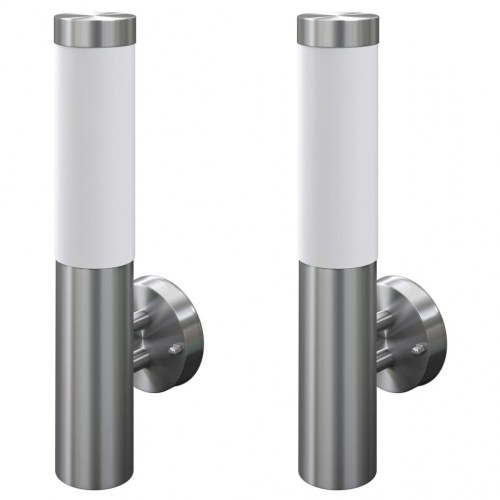 Udendørs Savona væglampe - 2-pack IP44, E27, rustfrit stål