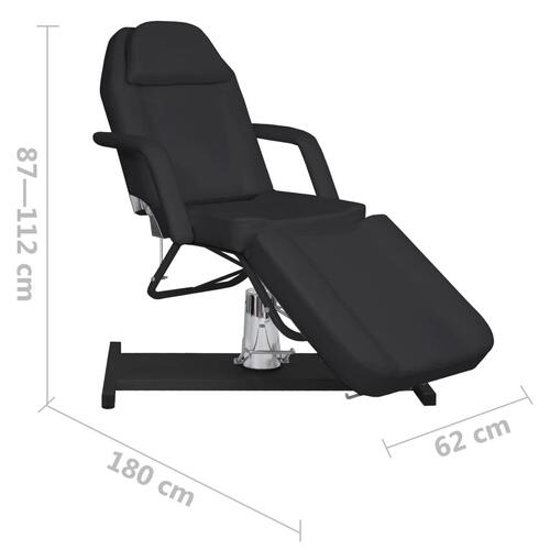 Massagebord 180x62(87-112) cm sort