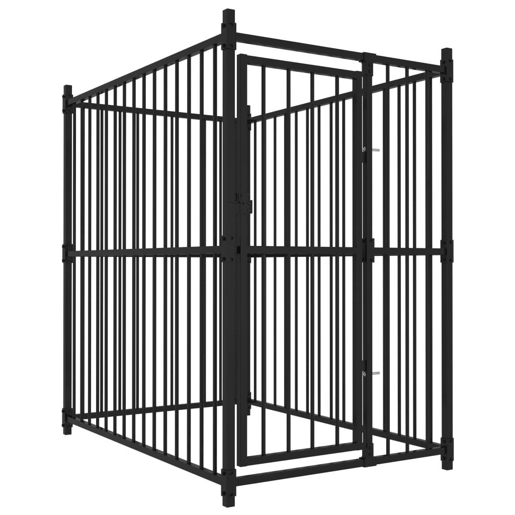 Udendørs hundebur 150 x 100 x 150 cm