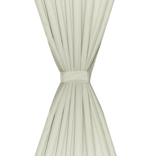 Lysdæmpende gardiner 2 stk. dobbelt lag 140 x 245 cm creme