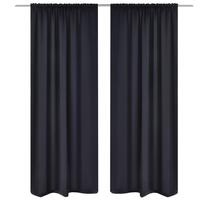 2 stk Sort Blackout Gardiner 135 x 245 cm