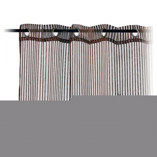 Gardiner med ringe - brun, 260 × 140 cm