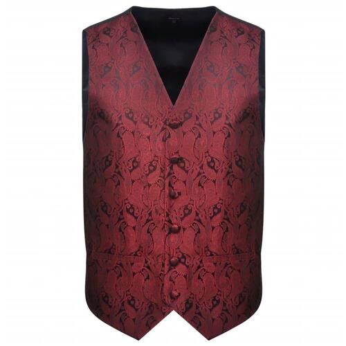 Bryllupsvestsæt herre str. 54 paisley bordeaux