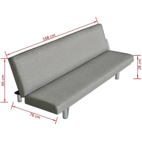 Sovesofa grå polyester