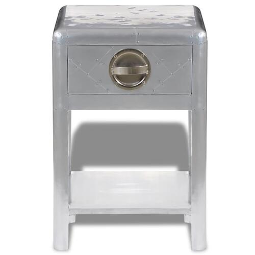 Sidebord med 1 skuffe vintage flyverstil