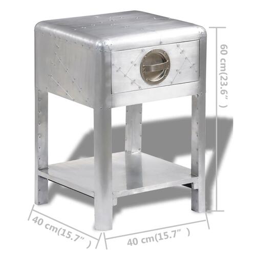 Sidebord med 1 skuffe vintage flyverstil