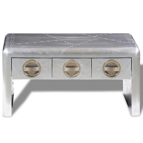 Sofabord med 3 skuffer vintage flyverstil