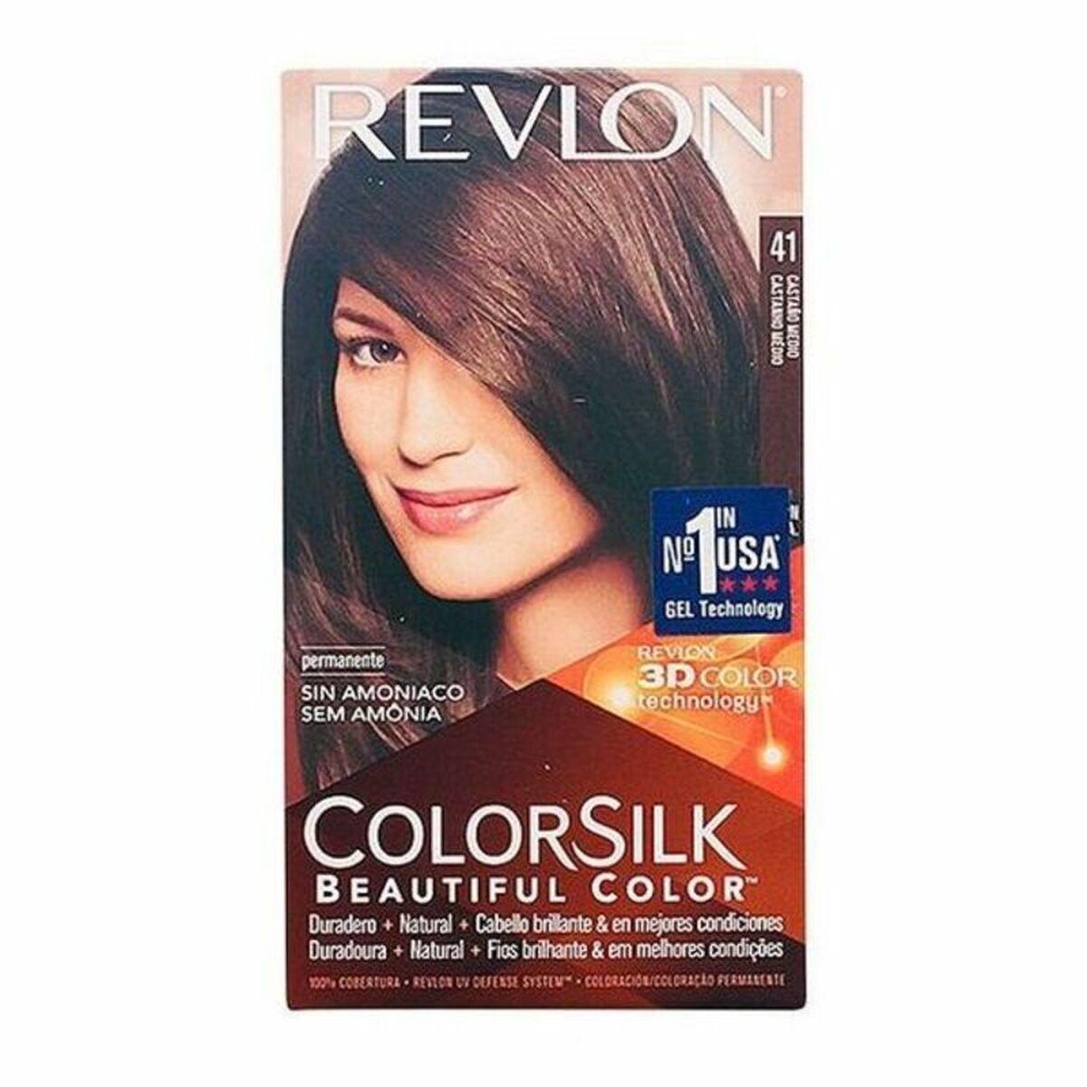 Hårfarve uden ammoniak Revlon Colorsilk Nº 41 Kastanjebrund