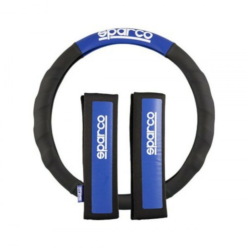 Ratbetræk med selepuder Sparco - blå/sort, universal Ø 39 cm