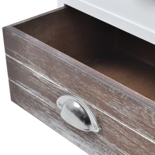 Sengeskabe 2 stk. brun og hvid