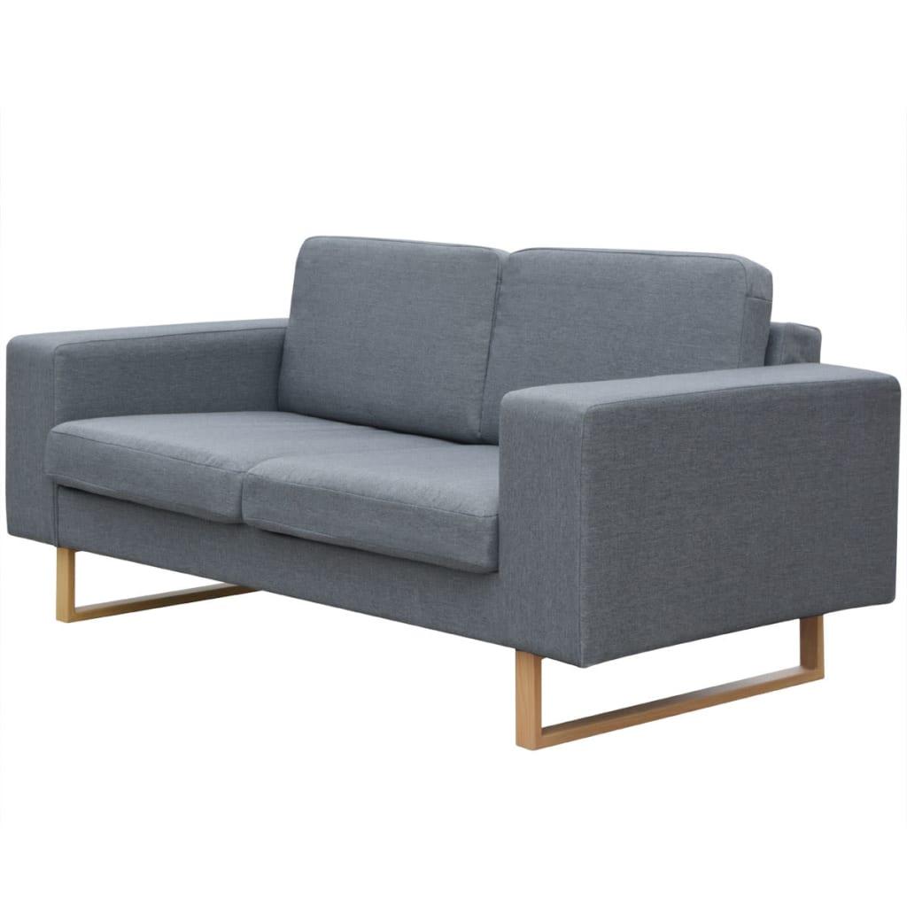 2-personers sofa stof lysegrå