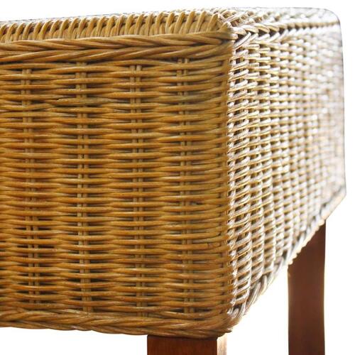 Spisebordsstole 2 stk. naturligt rattan brun