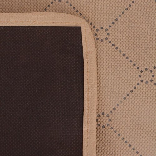 Picnictæppe beige og brun 100x150 cm